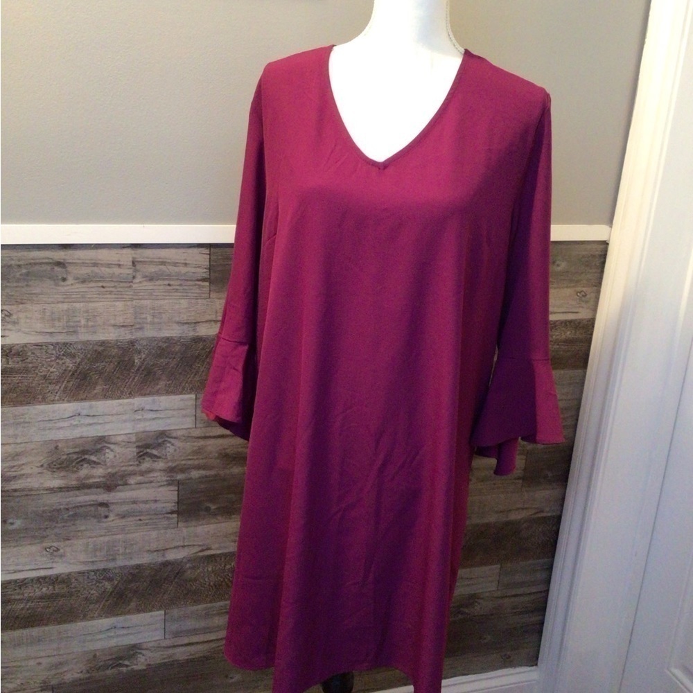 2xl Long purple Sleeve Dress (0004)